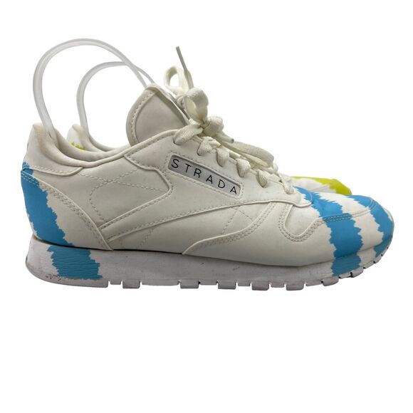 Reebok Collina Strada Classic Sneaker Womens 7 White Leather Call Mom Shoes - Picture 1 of 14
